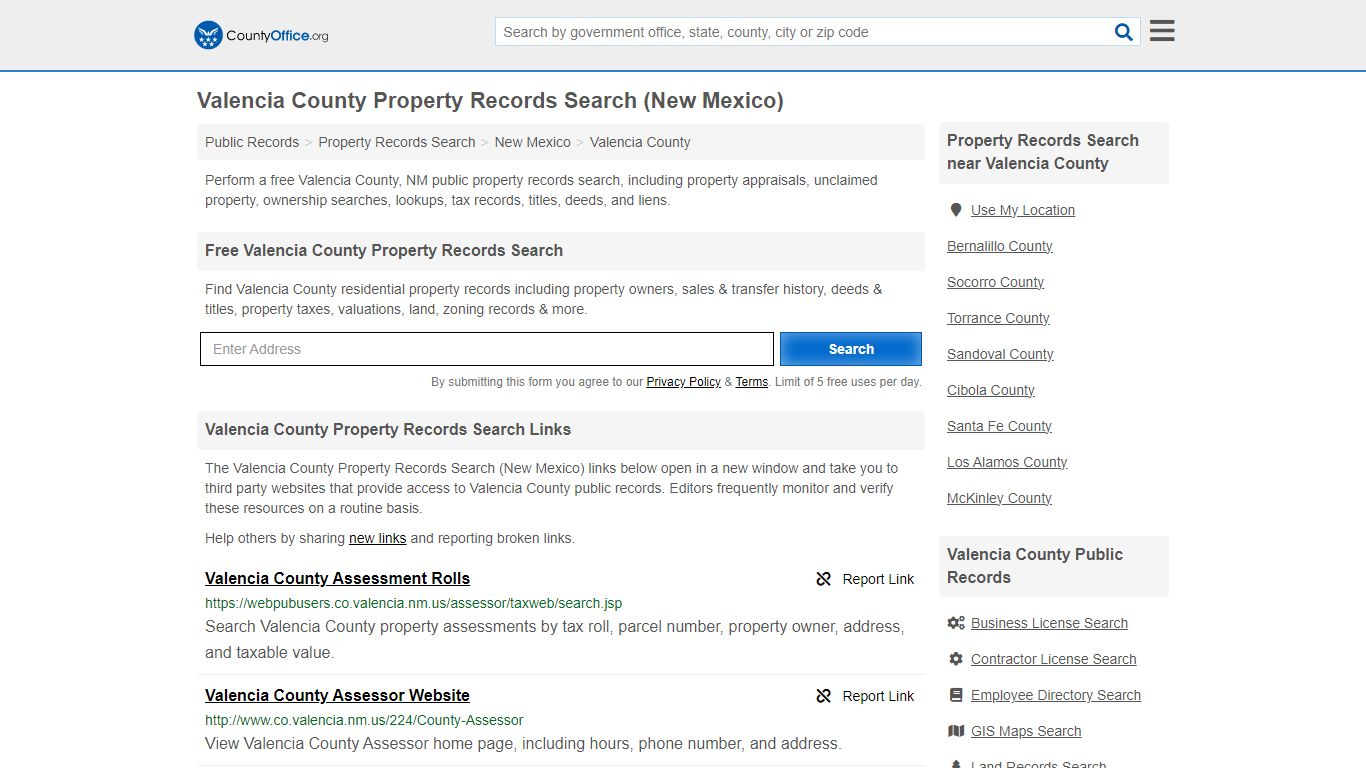 Valencia County Property Records Search (New Mexico) - County Office